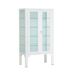 VITRINA CLINICA 2 PUERTA AC. PINTADO 60 x 35 x 150 cm 4 ENTREPAÑOS CRISTAL FIJO